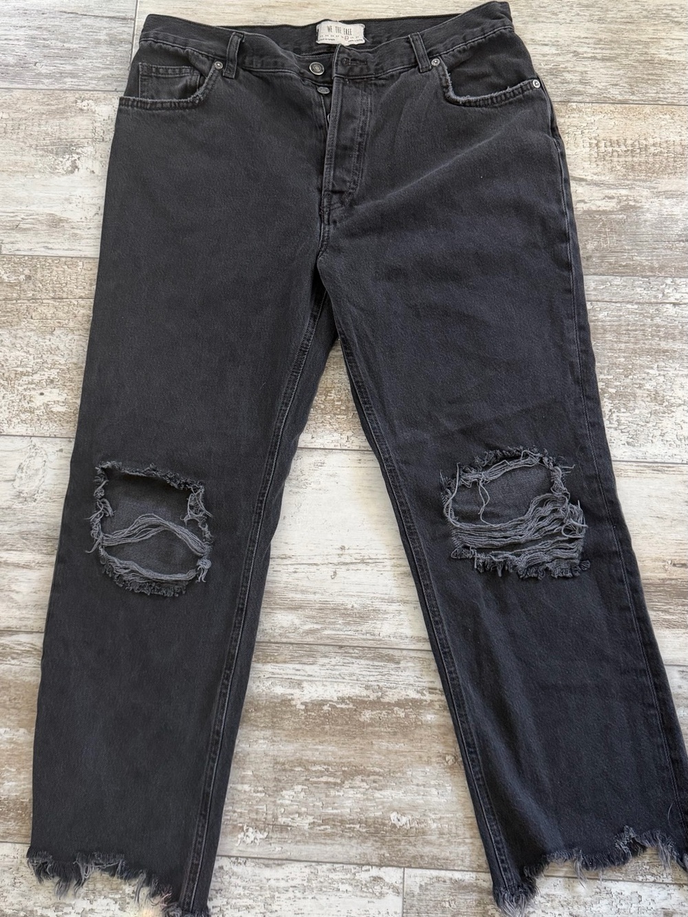 We The Free Black Distressed Relaxed Women's Jeans